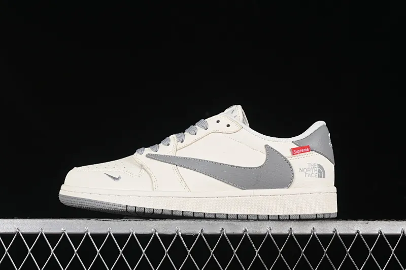 All Categories Air Jordan Jordan Series Basketball Shoes Air Jordan 1 Low High-end Customized Low-top Shoes Travis Scott x Fragment Design x Air Jordan 1 Low OG SP AJ1 Joe 1 Supreme North Face Co-branded - Off-White Elegant Gray Low-top Cultural and Casual Shoes DIY1688-001